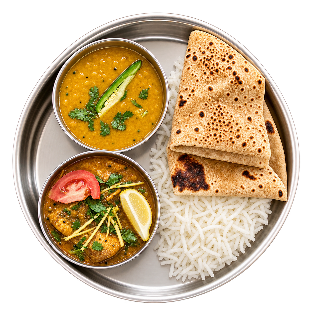 Fish Curry (Mahi Mahi) Thali