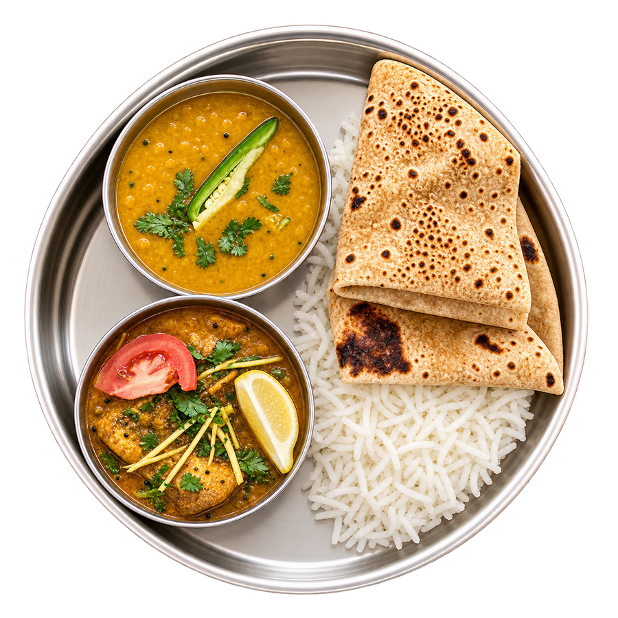 Fish Curry (Mahi Mahi) Thali